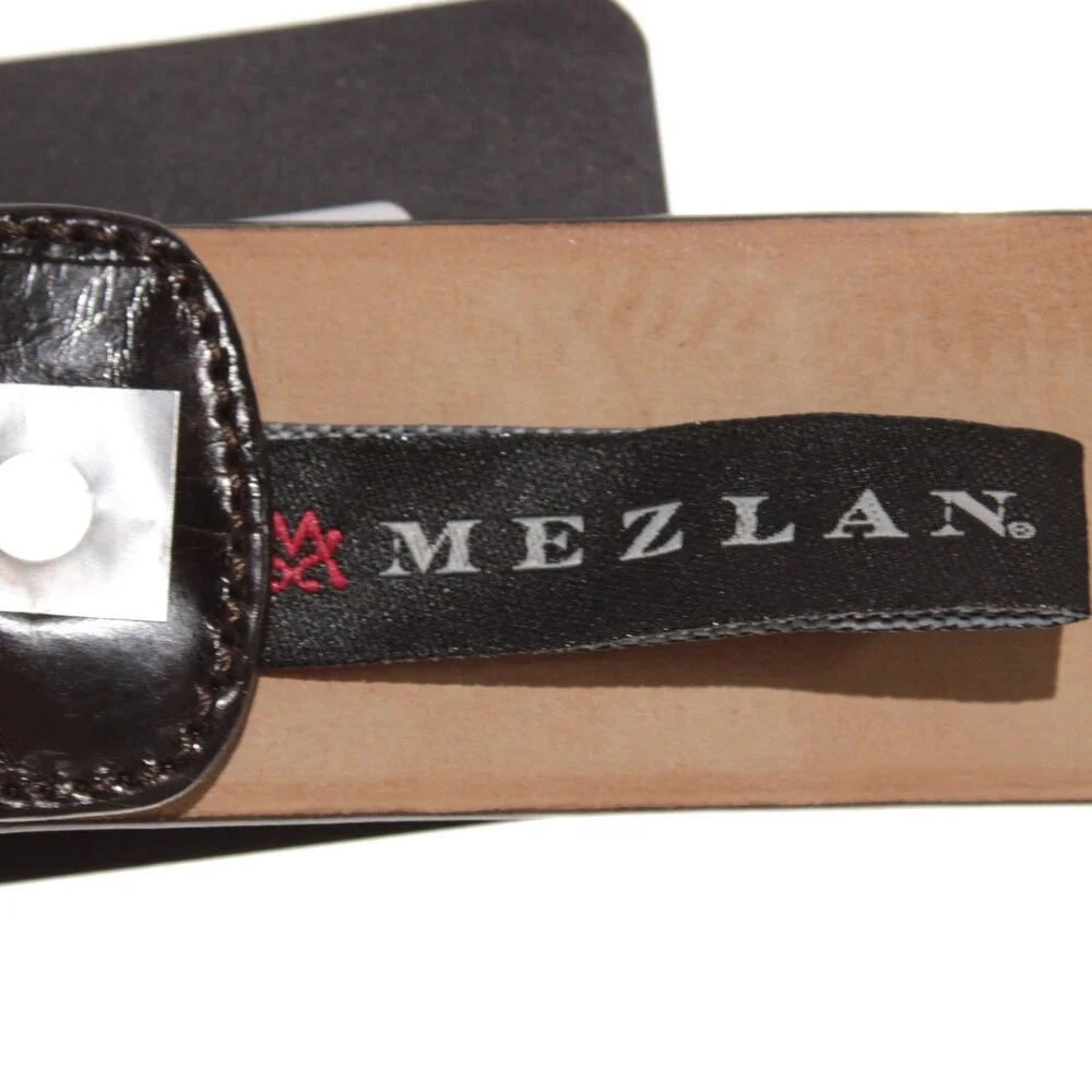 Mezlan NWT Classic Belt Size 36 US in Brown Suede Alligator Leather